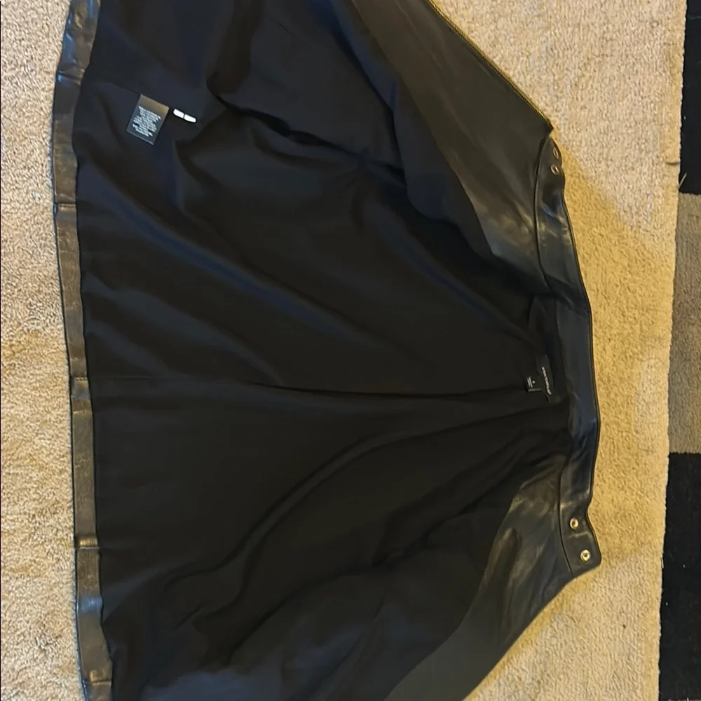 Women’s Black Leather Jacket with Gold Zippers - Picture 7 of 11